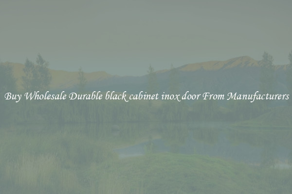 Buy Wholesale Durable black cabinet inox door From Manufacturers