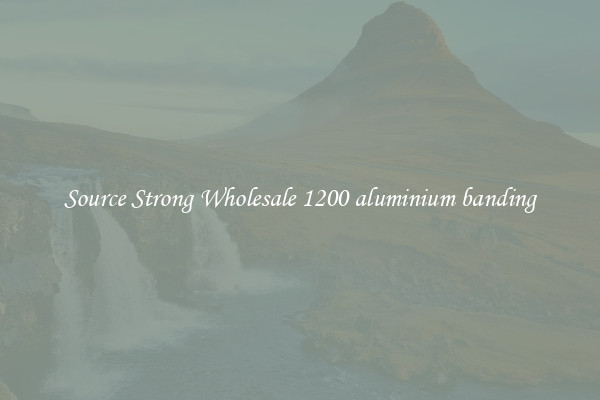 Source Strong Wholesale 1200 aluminium banding