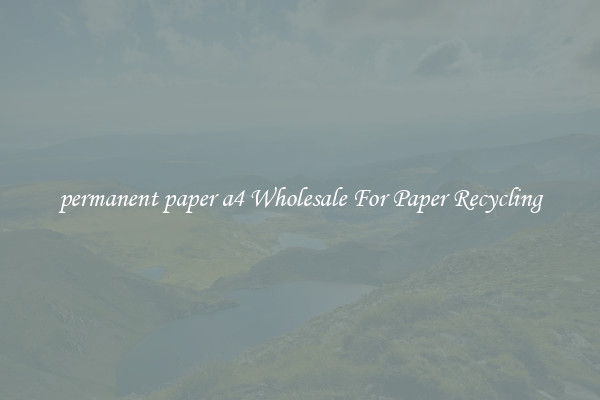 permanent paper a4 Wholesale For Paper Recycling