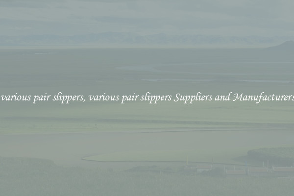 various pair slippers, various pair slippers Suppliers and Manufacturers