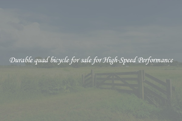 Durable quad bicycle for sale for High-Speed Performance