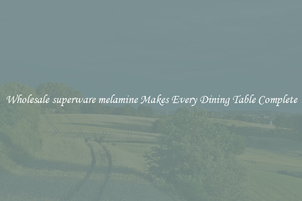 Wholesale superware melamine Makes Every Dining Table Complete