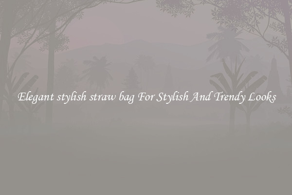 Elegant stylish straw bag For Stylish And Trendy Looks