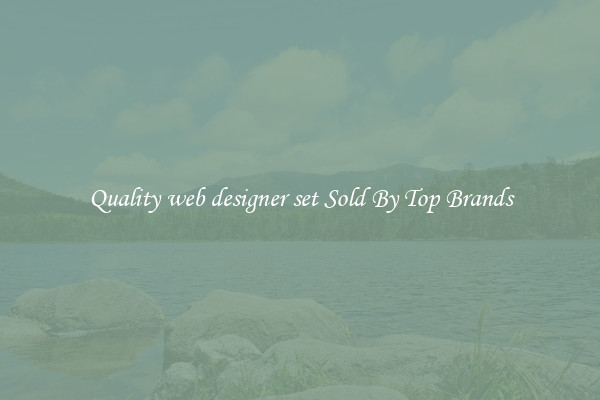 Quality web designer set Sold By Top Brands