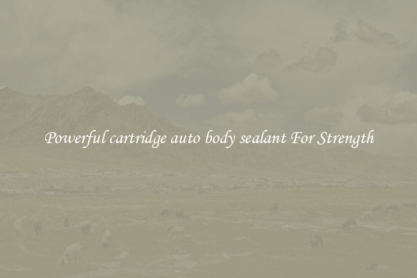 Powerful cartridge auto body sealant For Strength